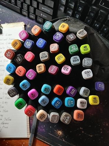 karta: Touch Raven 48 Ədəd markerlər. Çantası ilə birliktə 48 ədədi tam — 3