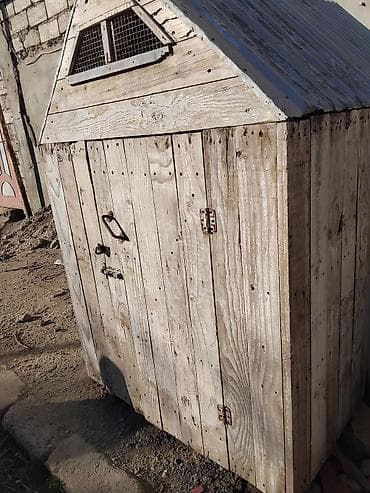 K/t heyvanları və malları: Taxta quşxana / dam - Material: qalın taxta lövhələr və metal dam — 4