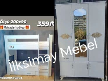 açılıb bağlanan yataq: İkinəfərlik çarpayı, Bazalı, Matras ilə — 11