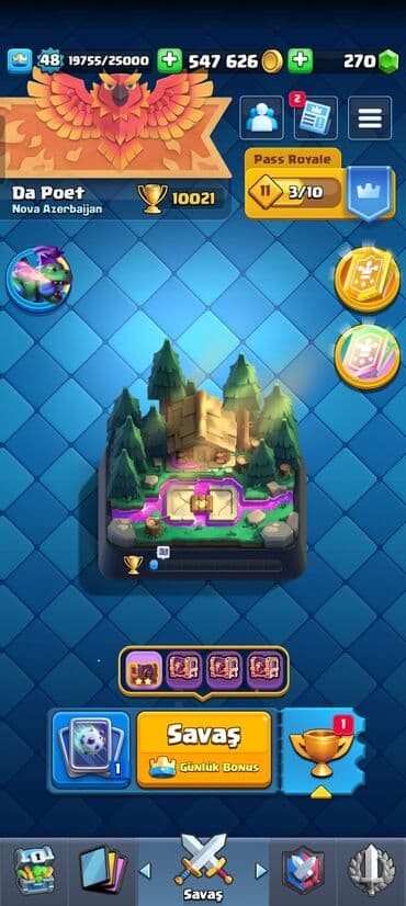 Clash Royale hesabı satılır. Klan da hesabla birlikde verilir görüş