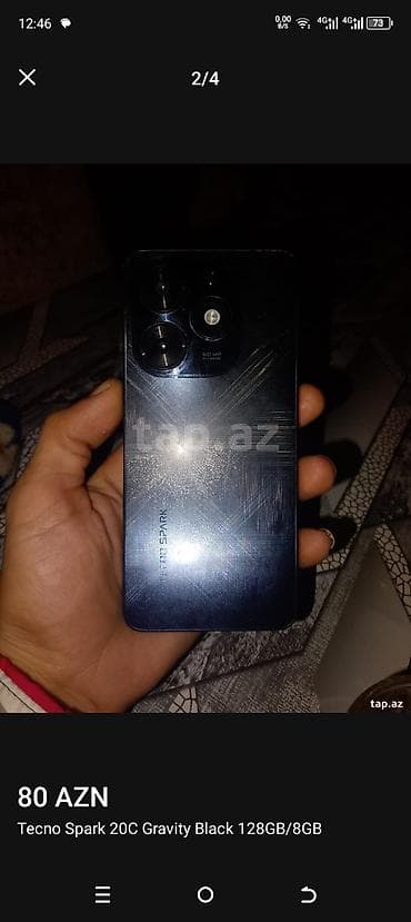 tecno 20: Tecno Spark 20C, 128 GB, rəng - Qara, İki sim kartlı — 3