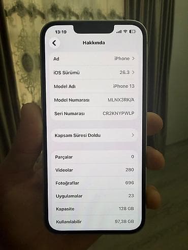 iphone satışı: IPhone 13, 128 GB, Ağ, Zəmanət, Face ID, Sənədlərlə — 4