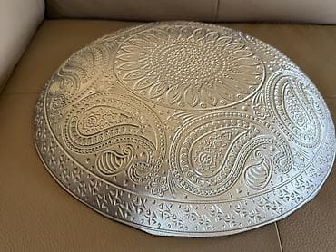 Dekorativ metal qab – şaxsey-vaxsey (paisley) naxışlı - Material — 8