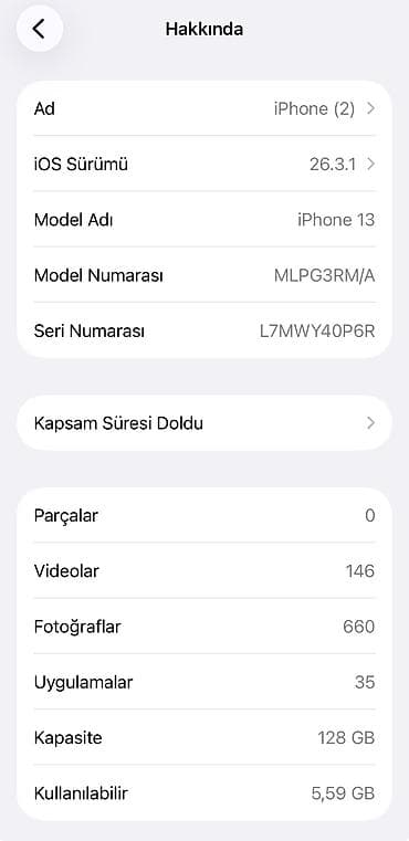 ikinci el macbook air: IPhone 13, 128 GB, Ağ, Zəmanət, Face ID, Sənədlərlə — 9