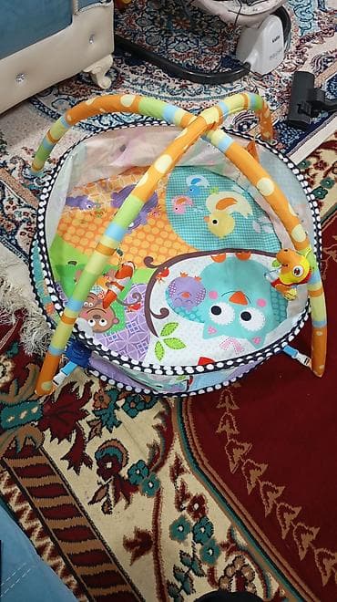 Nənnilər: Rəngarəng körpə oyun xalçası və mini oyun boksu - Dairəvi formada — 1