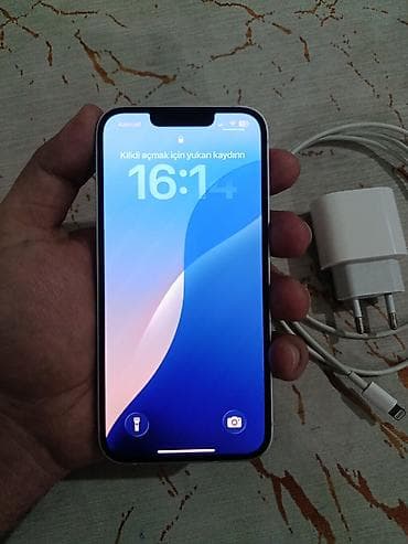note 14: IPhone 14, 128 GB, White Titanium, Barmaq izi, Face ID — 3