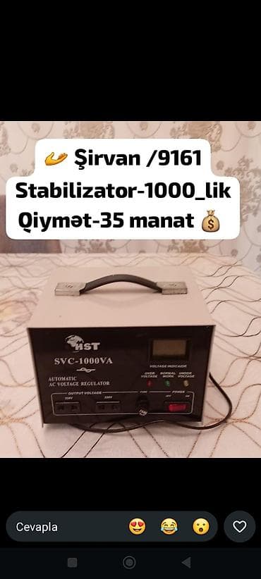 ucuz bal: Stabilizator və gərginlik tənzimləyiciləri 1) EMKAY SVR-2000VA — 2
