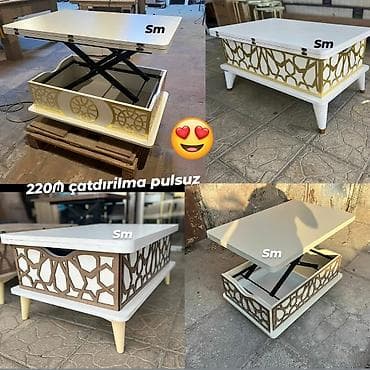 fırlanan stollar: Jurnal masası, Yeni, Açılan, Dördbucaq masa — 1