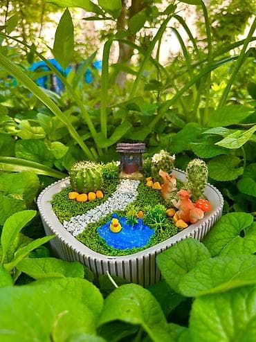 urək gul şəkilləri: Mini terrarium – “Meşə bağçası” dekoru - Ürək formalı dekorativ qabda — 3