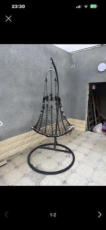 ak mebel: İşlənmiş, Oturacaq-yelləncək, Zontiksiz, Metal — 2