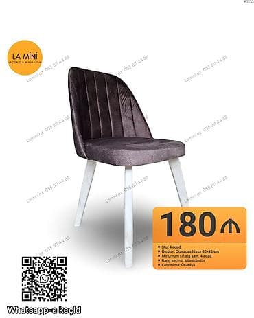 LA MİNİ – Stul - Model: Yumşaq oturacaqlı, bel hissəsi şaquli tikiş lalafo.az -da LA MİNİ – Stul - Model: Yumşaq oturacaqlı, bel hissəsi şaquli tikiş