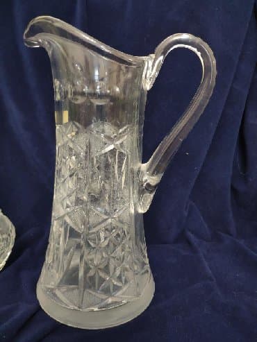 grafin: Qedimi GDR Almaniya 1950-70 il temiz əl rezkali xrustal grafin 1 — 2