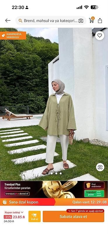 oversize jaket: Brend: Laluvia Model: Bağlamalı oversize üst (kimono tipli kardiqan) — 2