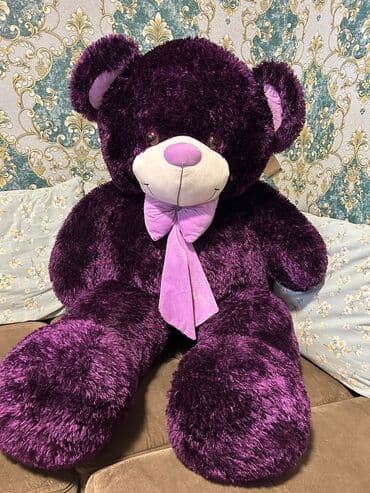 купить детскую коляску бу: Böyük plyuş ayı oyuncaq - Rəng: tünd bənövşəyi, 1.10sm hundurluyu — 1