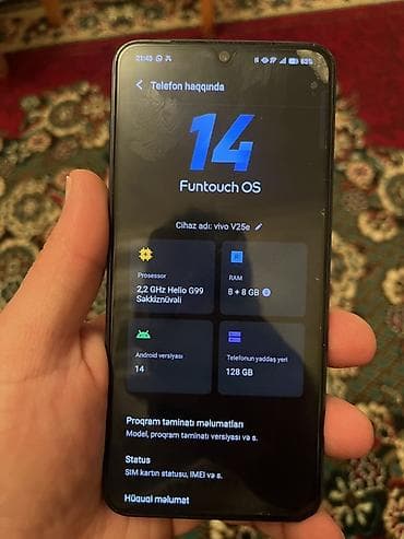 Vivo V25e, 128 GB, rəng - Qara, İki sim kartlı