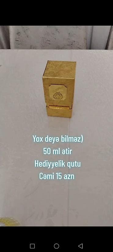 multik sekil: Hədiyyəlik ətir dəsti - 50 ml ətir şüşəsi - Dekorativ hədiyyə qutusu — 3