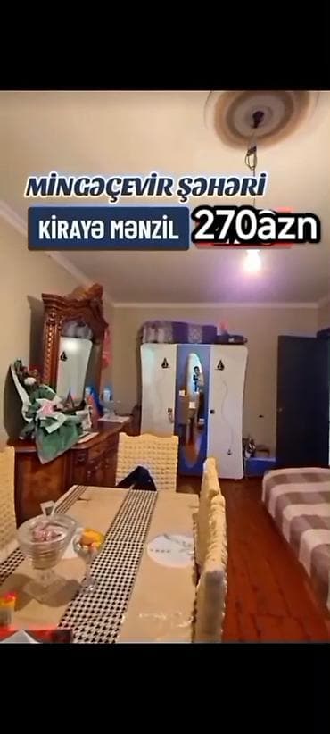 Kirayə mənzillər: Mingəçevir şəhərində kirayə mənzil – 270 AZN. - Geniş zal/otaq: yemək — 2