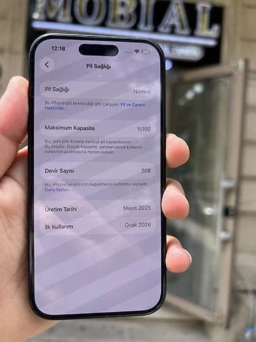 iphone s16: IPhone 16, 128 GB, Black Titanium, Zəmanət, Simsiz şarj, Face ID — 2