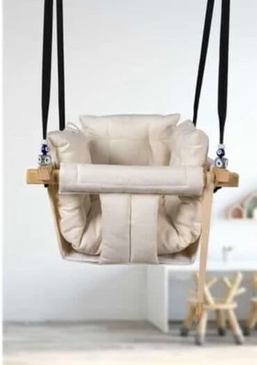 uşaq yelənçəyi: İşlənmiş, Oturacaq-yelləncək, Zontiksiz, Taxta — 1