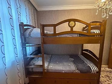 Oğlan və qız üçün, Çarpayı, Matrassız, Siyirməli, Taxta