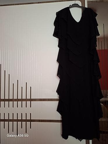 qara botinkalar: Qara mərasim/gecə geyimi – pilləli şifon don - Rəng: qaradır - — 2