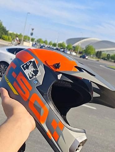 bmw moto: Motokros/tur enduro tipli tam üzlü kaska - Rəng və dizayn: boz-qara — 1