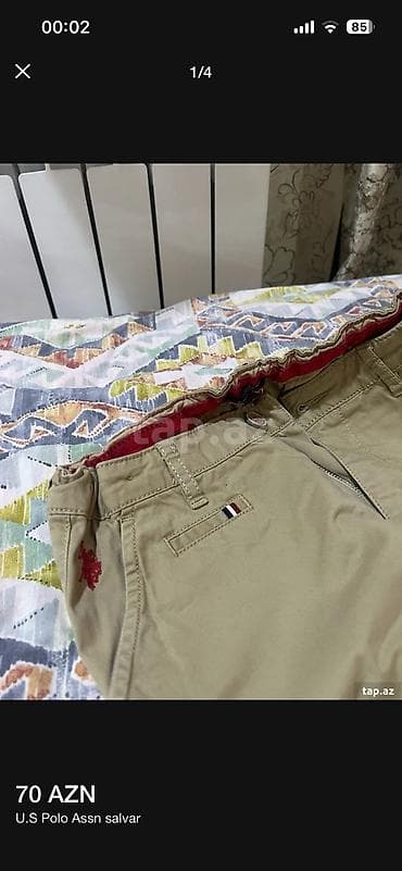 kişi botu: Klassik Şalvar, U.S. Polo Assn, S, rəng - Bej — 1