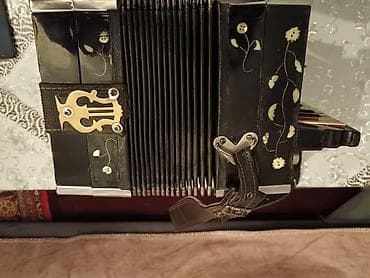 Qarmonlar: Akkordeon – dekorativ naxışlı, klaviaturalı model - Korpus: Qara — 8
