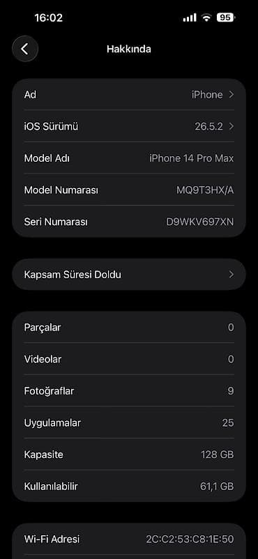 iphone şunuru: IPhone 14 Pro Max, 128 GB, Deep Purple, Face ID — 9