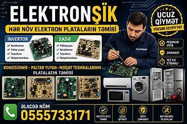 ELEKTRONŞİK – Hər növ elektron plataların təmiri Xidmət sahələri: -