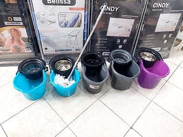 Ev və bağ: Döner başlı spin mop dəsti – vedrə və paslanmayan teleskopik sapla - — 8