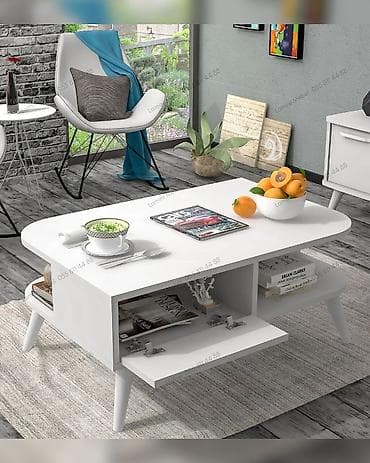 stol ev ucun: Oval masa, Açılmayan, Təkərsiz, Sadə laminat, Zəmanətsiz, Pulsuz quraşdırılma — 1