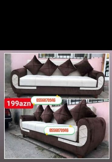 Pufiklər: Divan, Yeni, Açılan, Bazalı, Parça, Pulsuz çatdırılma — 1