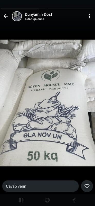 allah yazısı: Unlu məhsullar hazırlamaq üçün "Əla növ un" təklif olunur. Bu un — 4