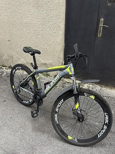 velosiped ural: Ural Sport dağ velosipedi - Çərçivə: yüngül lehimli, rəngi boz-neon — 2