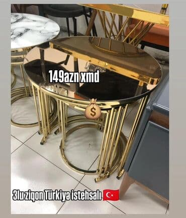 qorka mebel qiymetleri: Jurnal masası, Yeni, Açılmayan, Şüşə, Oval masa — 1