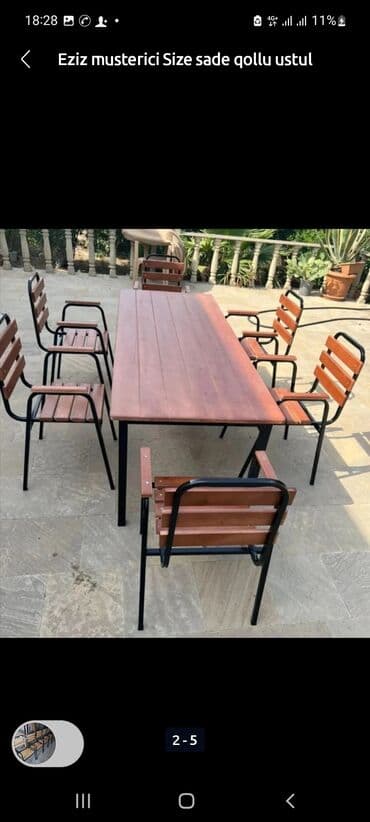 endirimde olan mebeller: 🔥Masa ve oturacaqlar🔥 ✅Bağ evleri,kafeler,restoranlar üçün her növ — 10