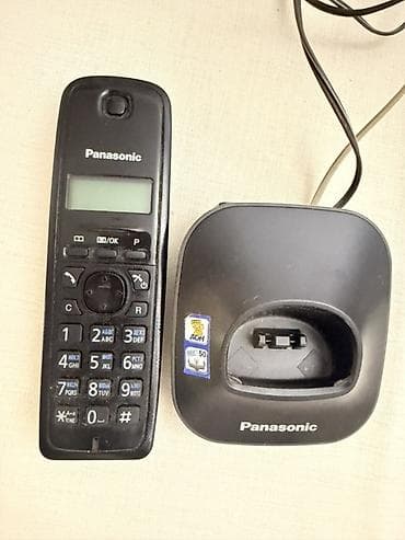Stasionar telefonlar: Panasonic simsiz ev telefonu və şarj bazası - Brend/model: Panasonic — 2