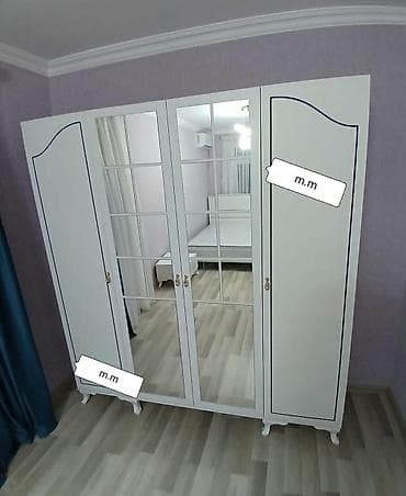 Sifarişlə ofis mebeli: Düz dolab, Yataq otağı üçün, Şifonyer, Açılan, Quraşdırıla bilən, 4 qapılı — 10