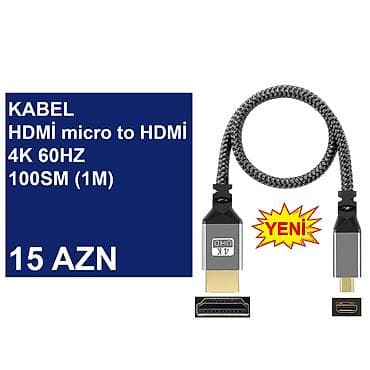dvi kabel: HDMİ Micro/Mini Kabellər ⭐HDMİ micro to HDMİ 0,3m 4K 60HZ – 12 AZN — 2