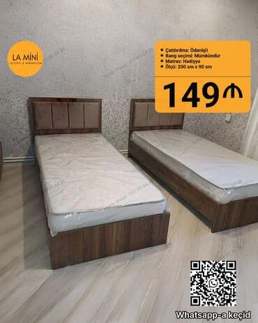 stollu ikimərtəbəli çarpayı: Təknəfərlik çarpayı, Bazasız, Matras ilə, Siyirməsiz — 1