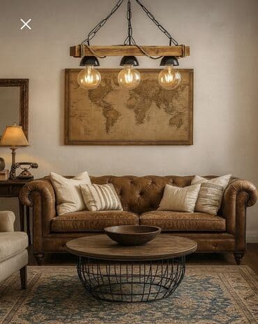 taxta listur: Çılçıraq, 3 lampa, Taxta — 2