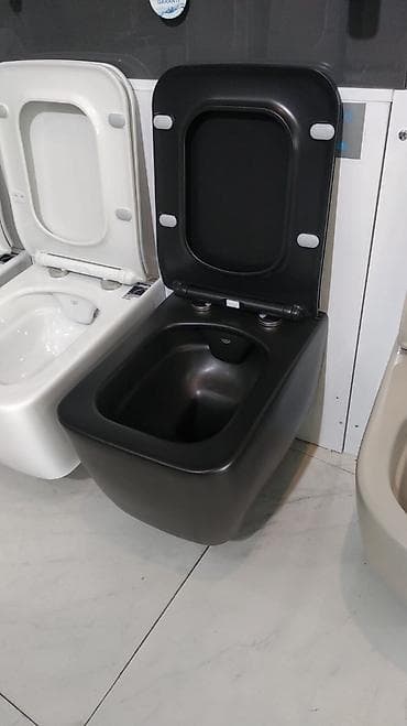 asma unitaz: Unitaz. Unitazlar. Asma model. Qara rəng. Soft qapaq. 18 lik çıxış — 3