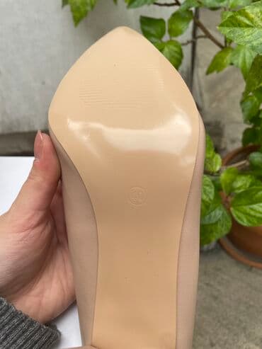 женские сапоги на каблуке: Туфли, Размер: 40, цвет - Бежевый, Новый — 3