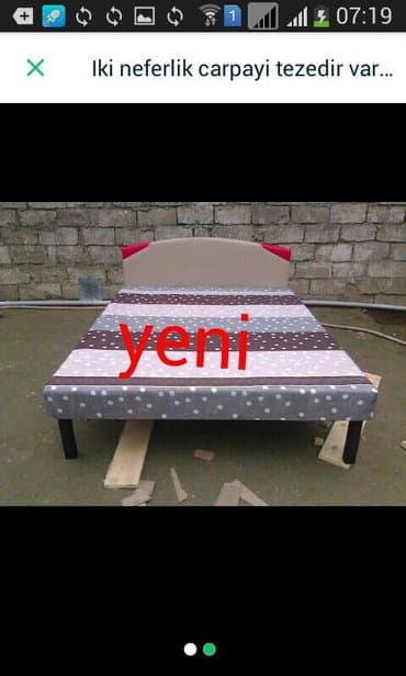 Taxt kravat tezee iki neferlik ve dosekler yeni hazirlari var ve bir