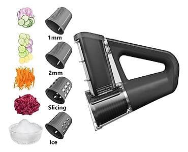 bicaqlar: Tərəvəz doğrayan - 4 ədəd dəyişdirilə bilən bıçaq tamburu: - 1 mm — 1