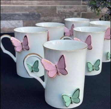 demir qab: Fincanlar, rəng - Ağ — 1