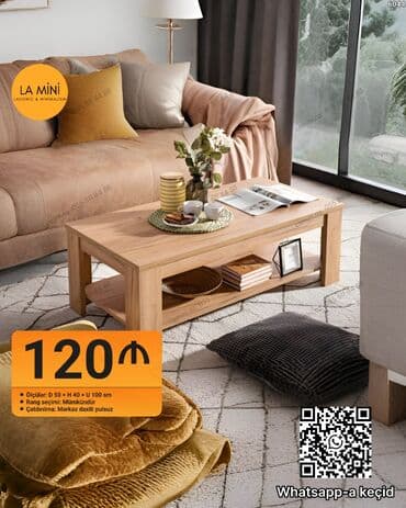 Düz masa, Açılmayan, Təkərsiz, Teksturalı laminat, Zəmanətsiz