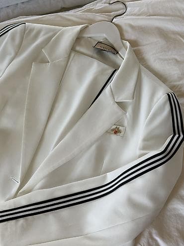 herbi geyim: GUCCI qadın bleizeri – ağ rəngdə, klassik dizayn - Brend: Gucci - — 3