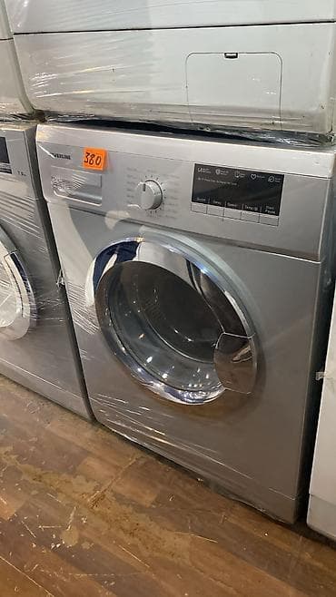 Məişət texnikası: Silverline önyükləməli paltaryuyan maşın - Rəng: metalik gümüş - Ön — 1